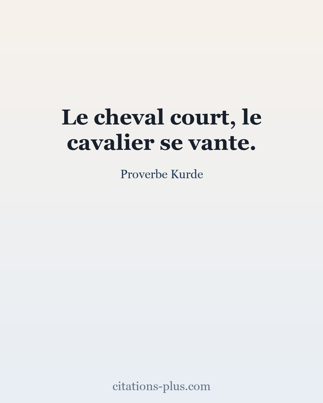 Carte Premium clair — Proverbe Kurde