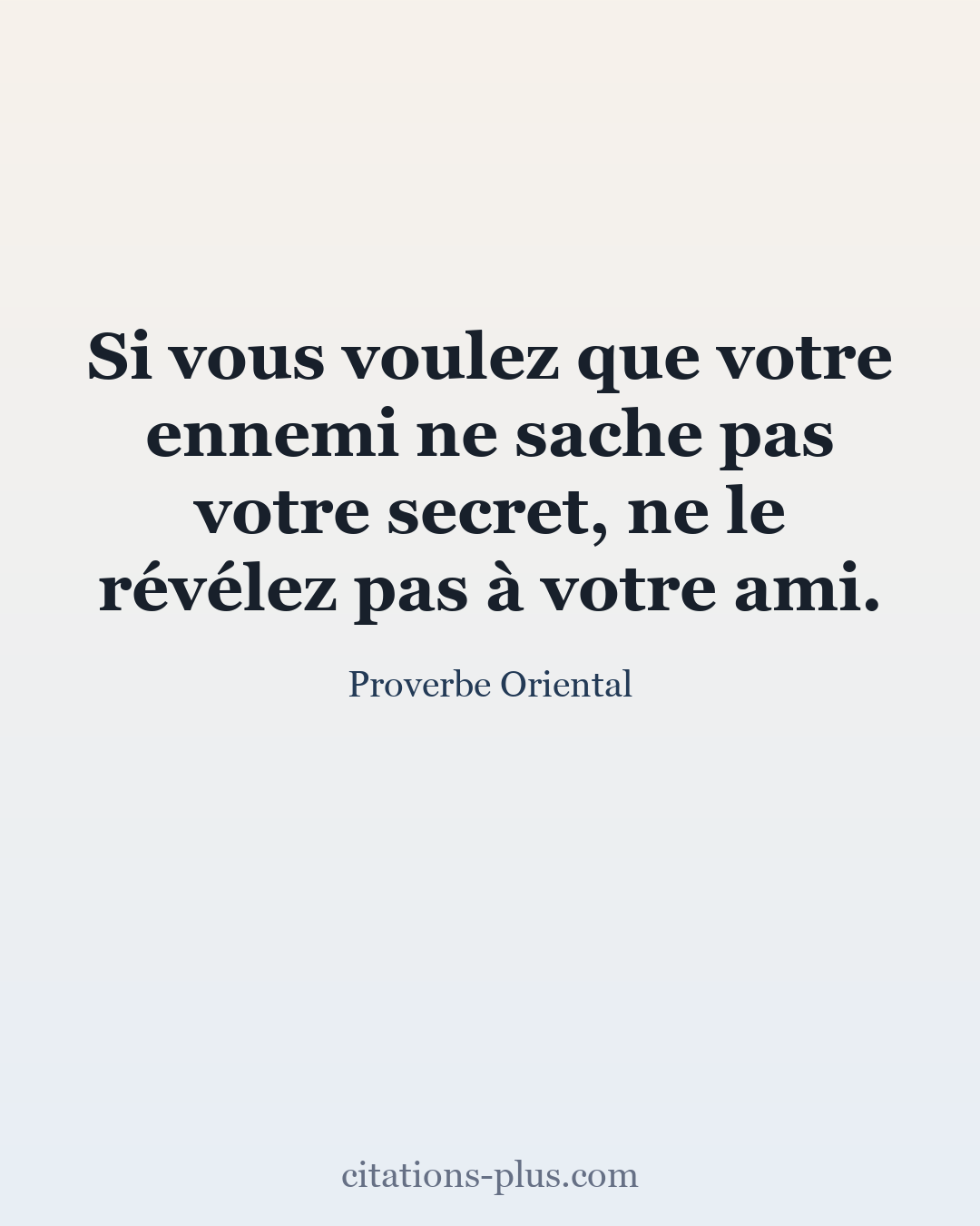 Carte Premium clair — Proverbes orientaux