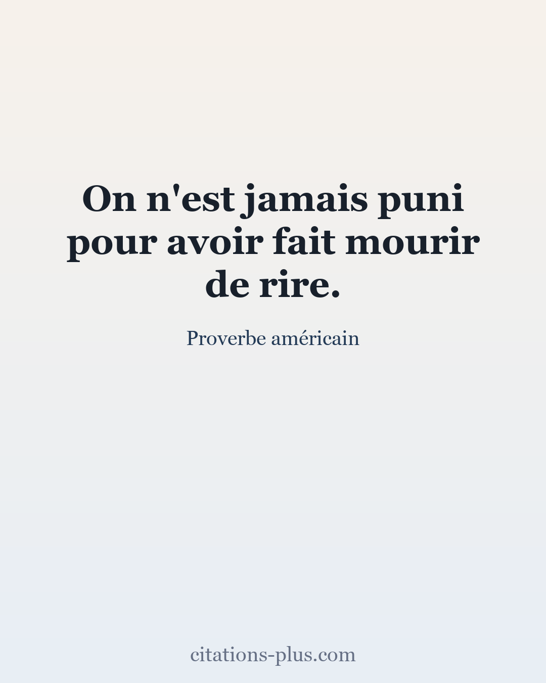 Carte Premium clair — Proverbe américain