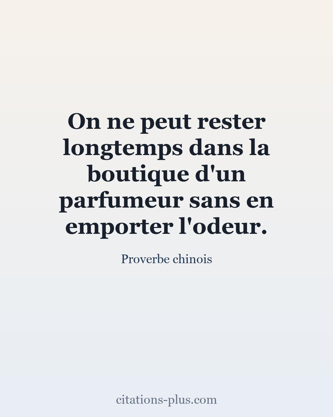 Carte Premium clair — Proverbe chinois