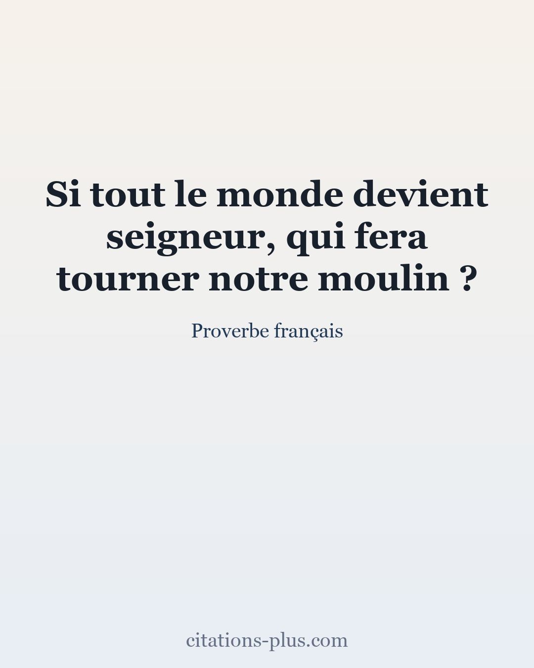 Carte Premium clair — Proverbe français
