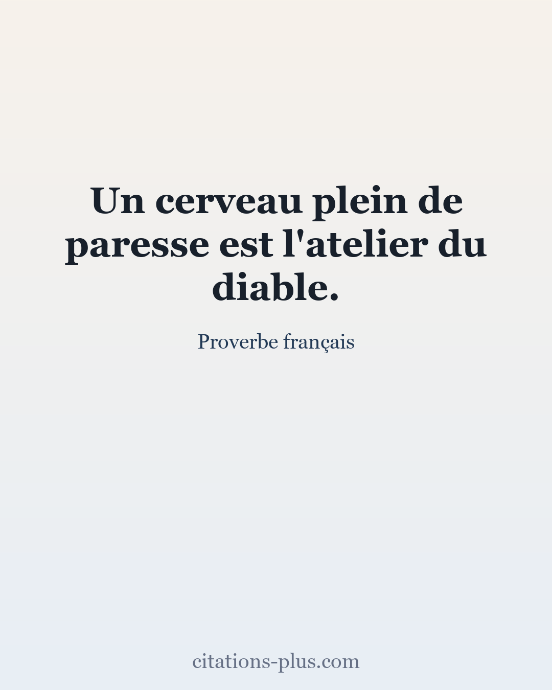 Carte Premium clair — Proverbe français