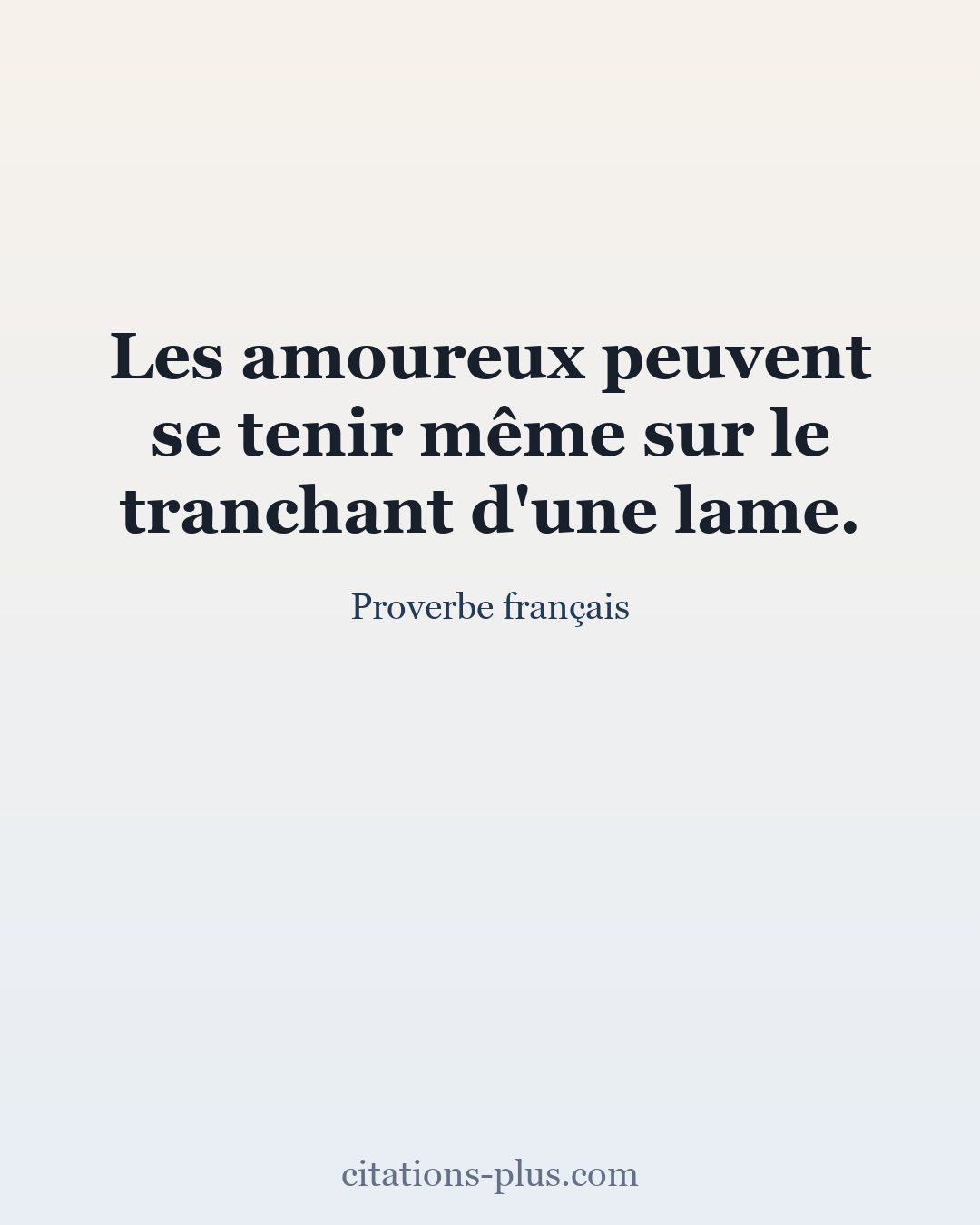Carte Premium clair — Proverbe français