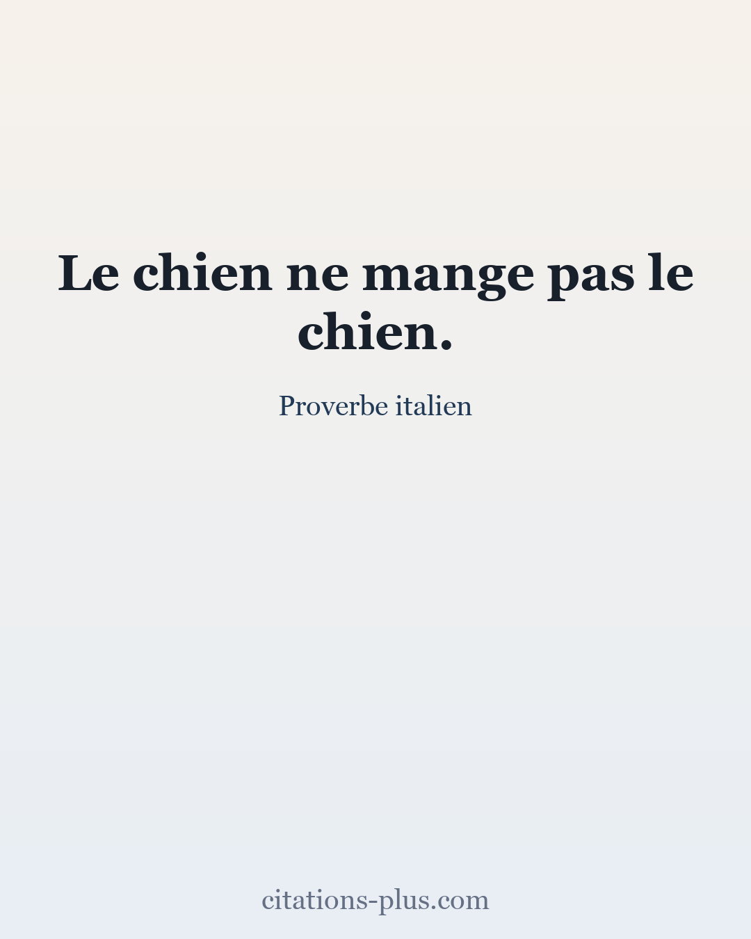 Carte Premium clair — Proverbe italien