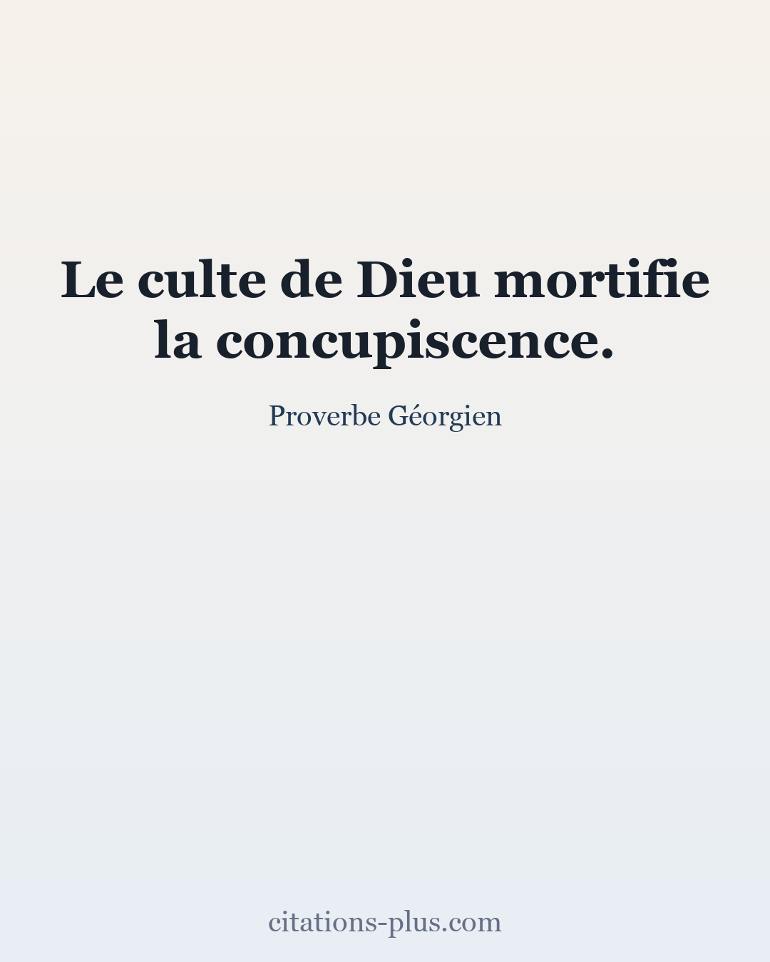 Carte Premium clair — Proverbe Géorgien