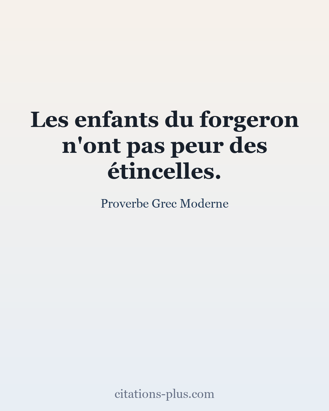Carte Premium clair — Proverbe Grec Moderne