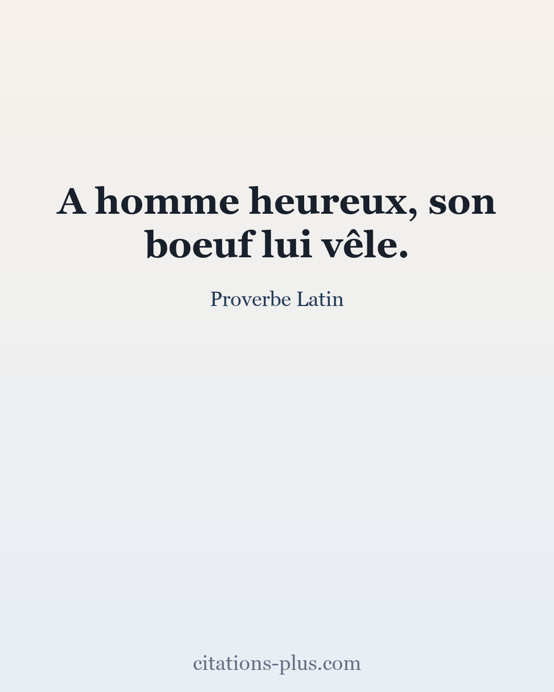 Carte Premium clair — Proverbe Latin
