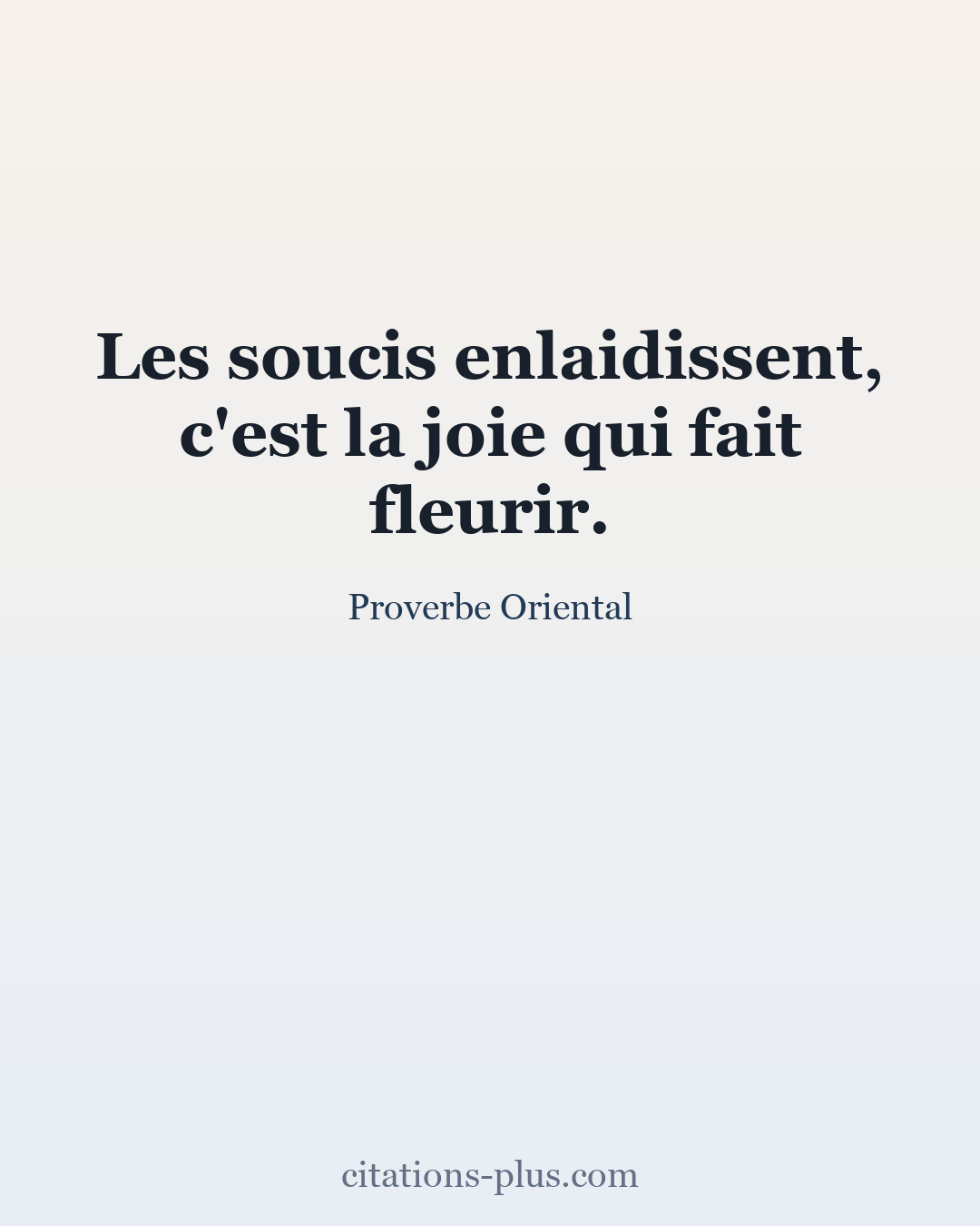Carte Premium clair — Proverbes orientaux