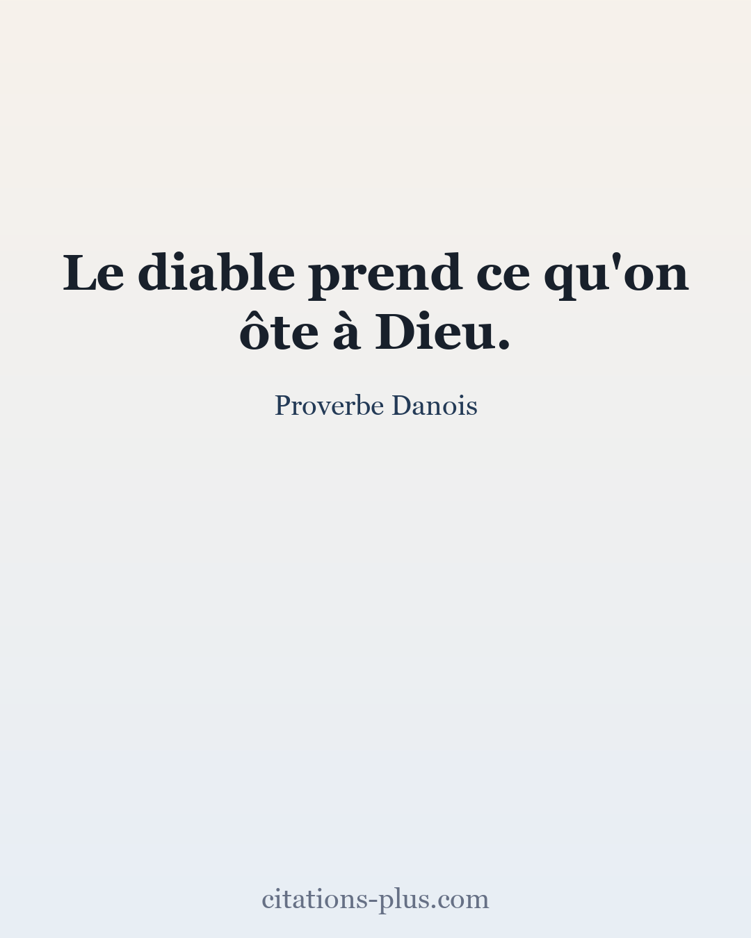Carte Premium clair — Proverbe Danois