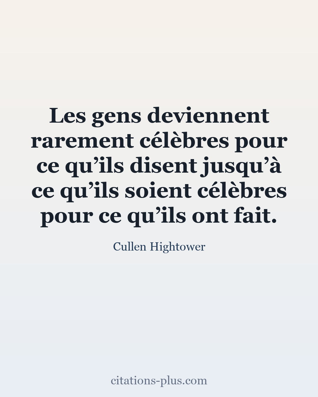 Carte Premium clair — Cullen Hightower