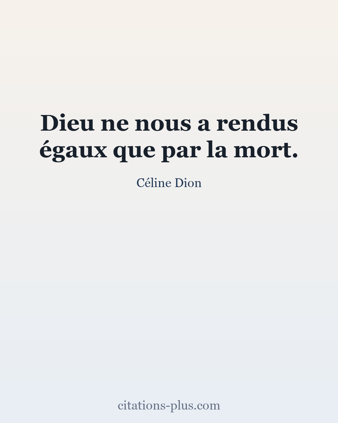 Carte Premium clair — Céline Dion