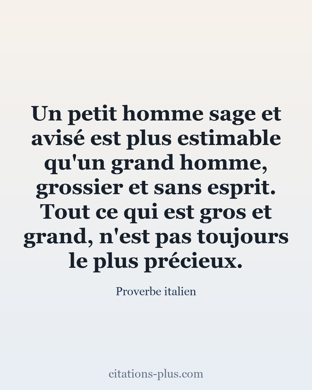 Carte Premium clair — Proverbes orientaux