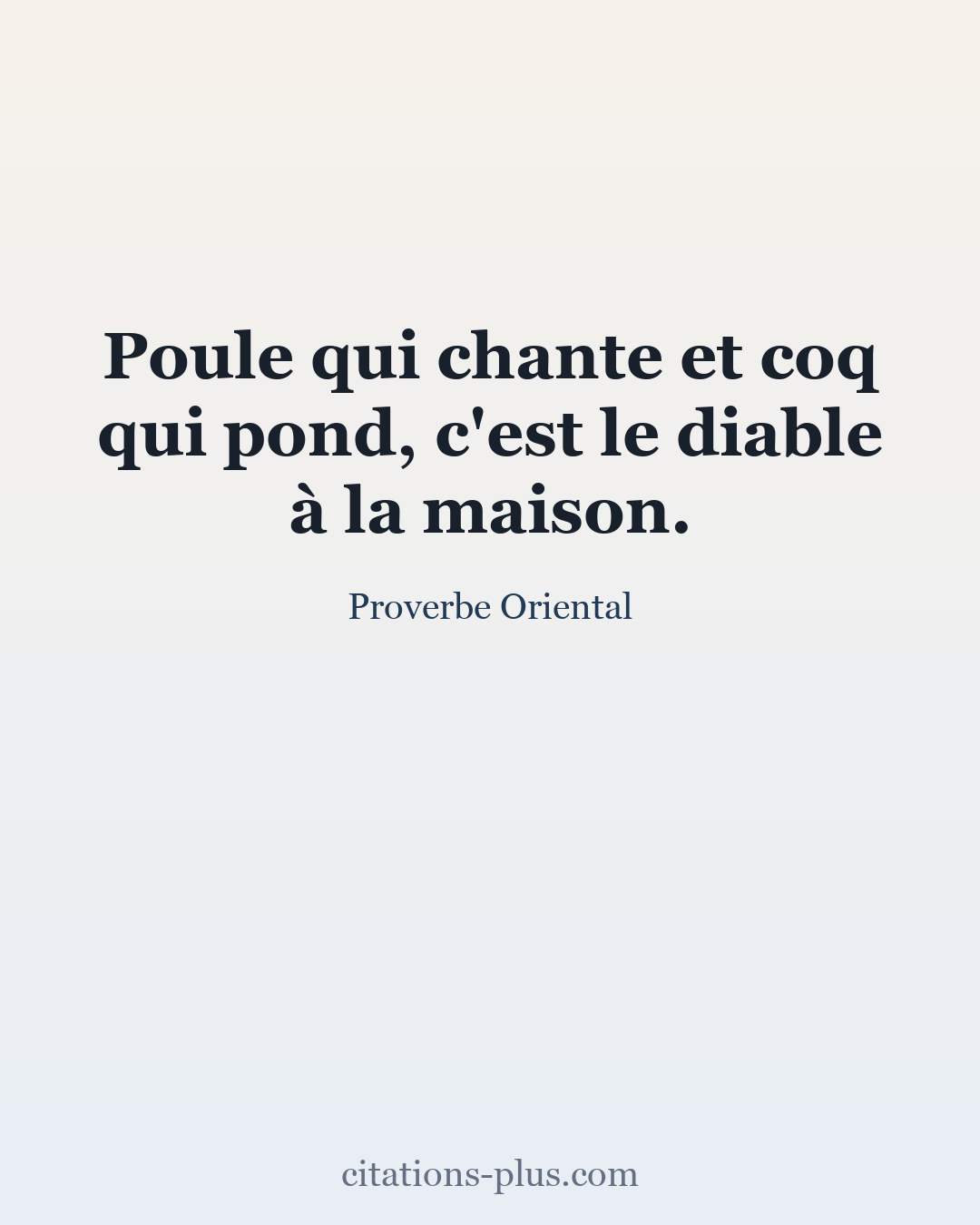 Carte Premium clair — Proverbes orientaux