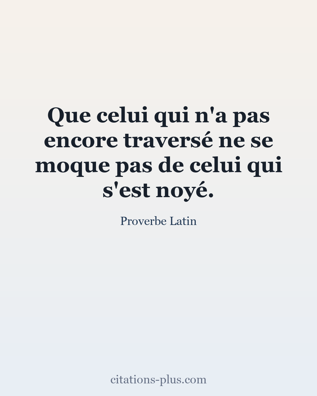 Carte Premium clair — Proverbe Latin