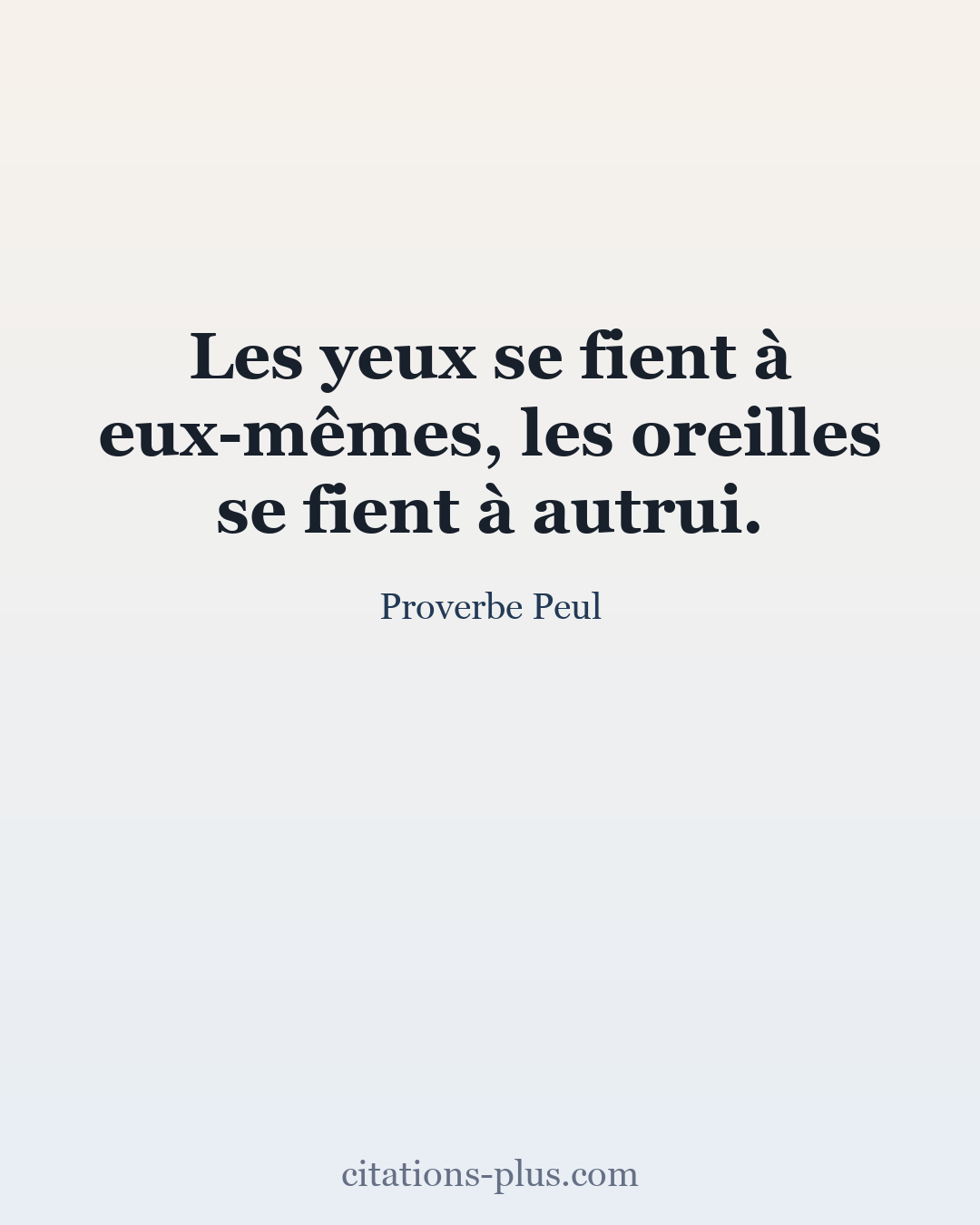 Carte Premium clair — Proverbe Peul