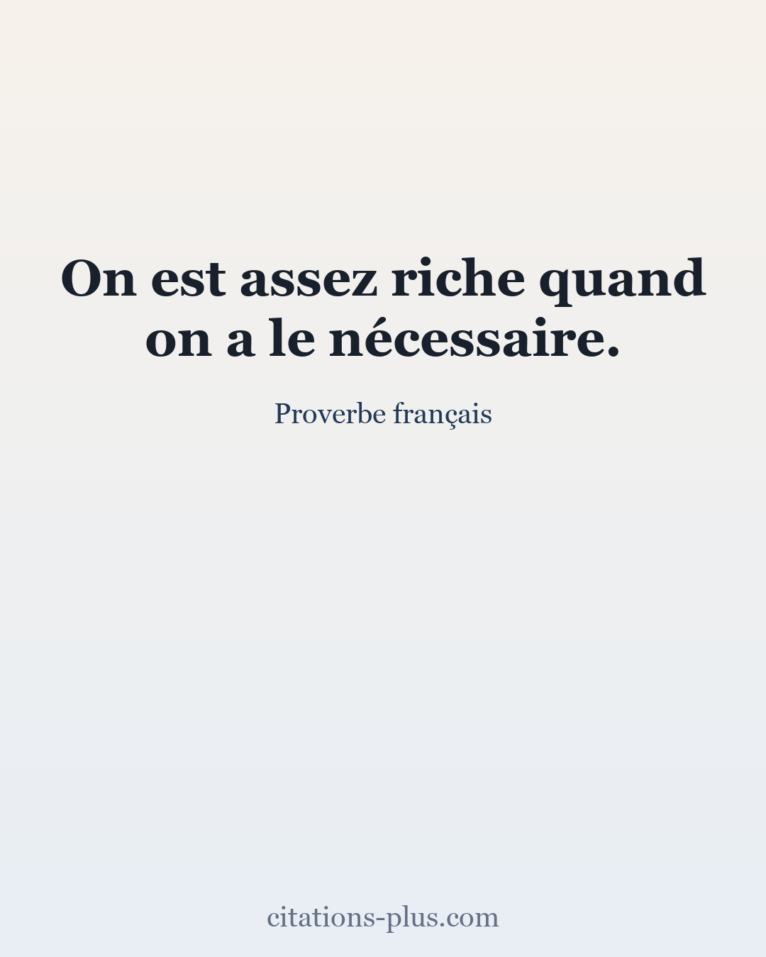 Carte Premium clair — Proverbe français
