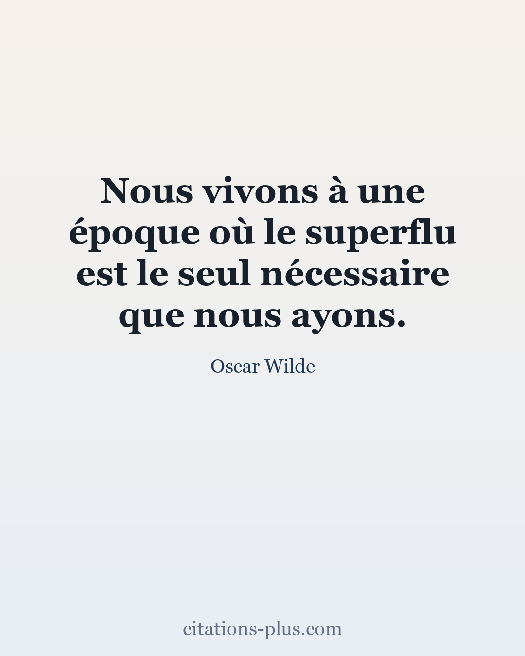 Carte Premium clair — Oscar Wilde