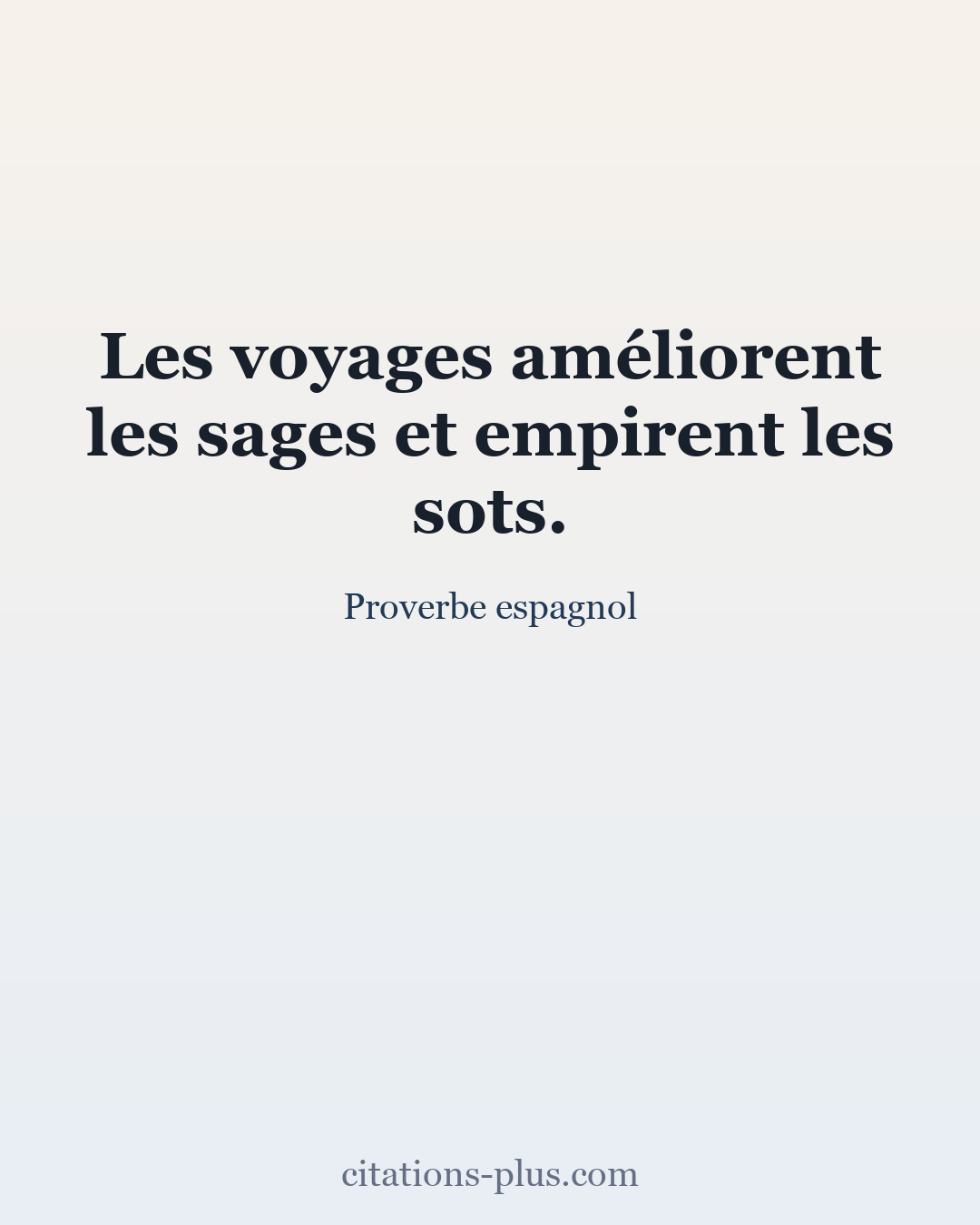 Carte Premium clair — Proverbe espagnol