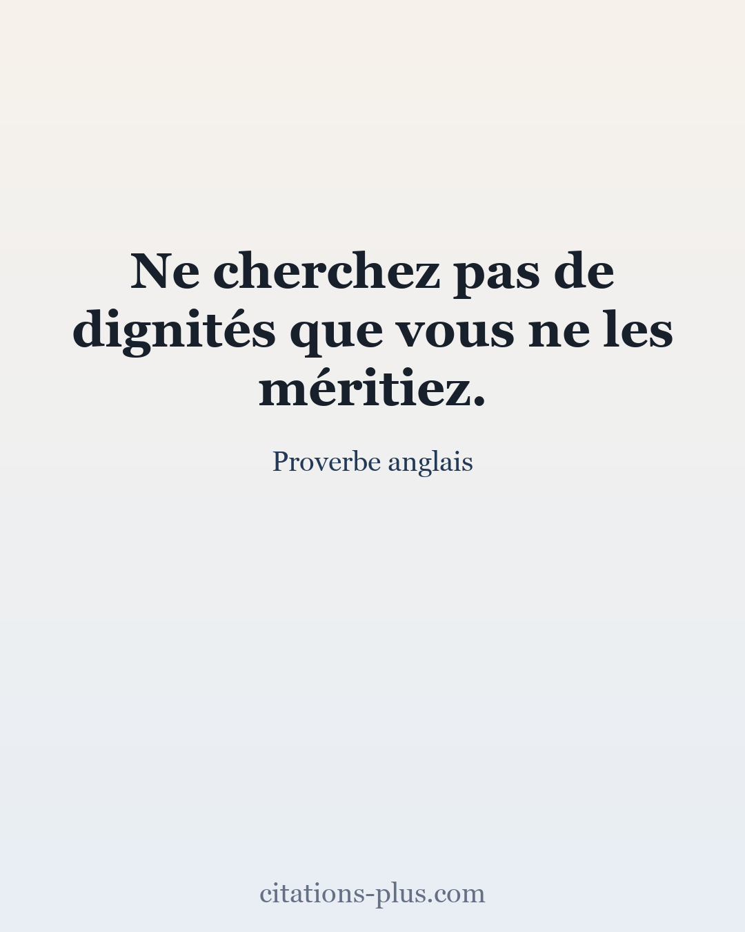 Carte Premium clair — Proverbe anglais
