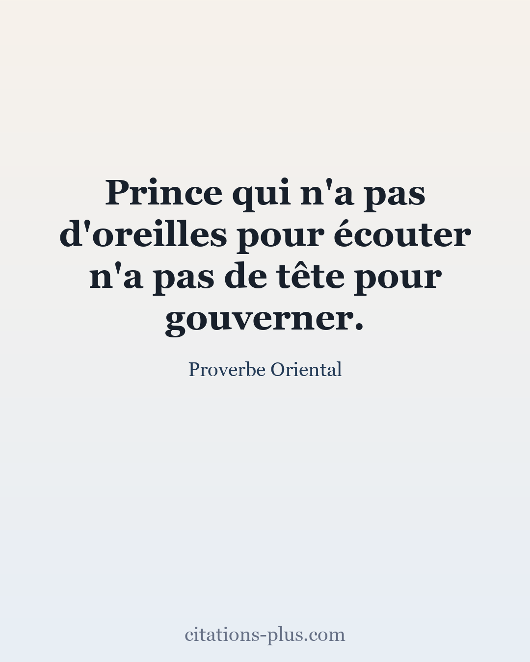 Carte Premium clair — Proverbes orientaux