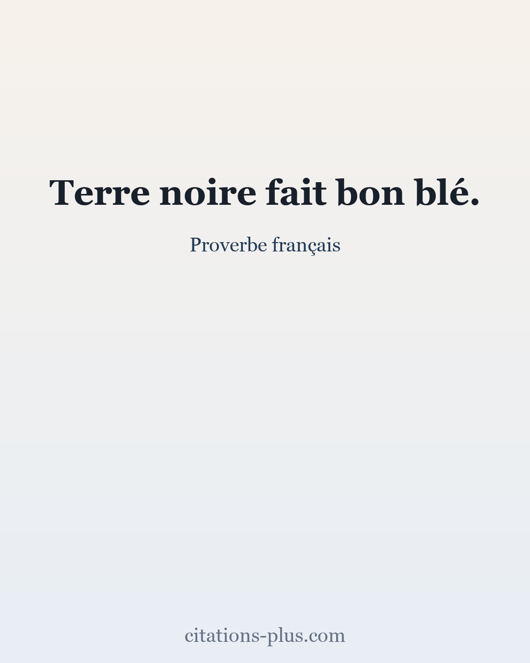 Carte Premium clair — Proverbe français
