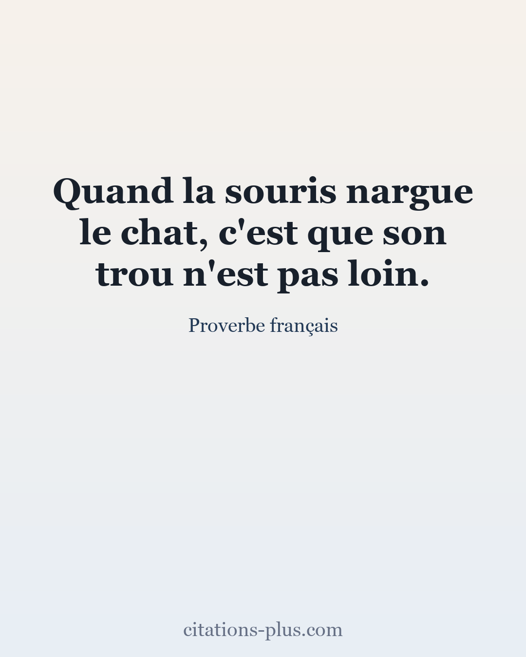 Carte Premium clair — Proverbe français