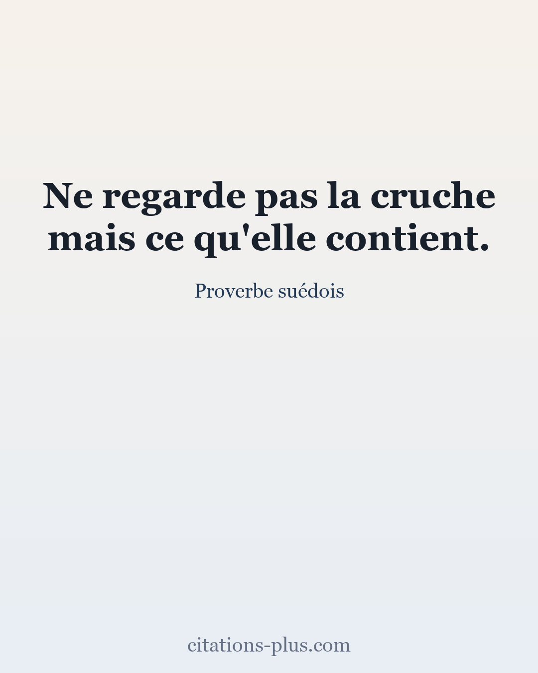 Carte Premium clair — Proverbe suédois
