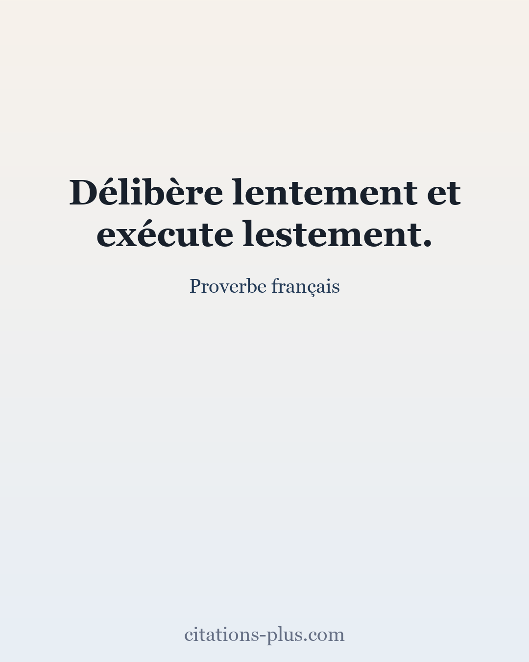 Carte Premium clair — Proverbe français