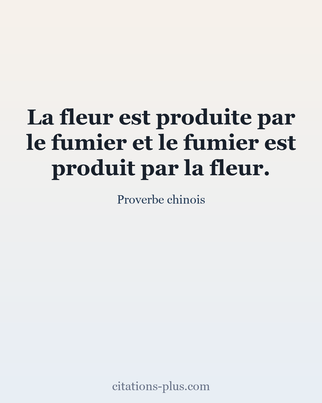 Carte Premium clair — Proverbe chinois