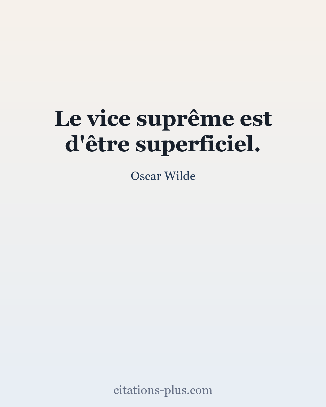 Carte Premium clair — Oscar Wilde