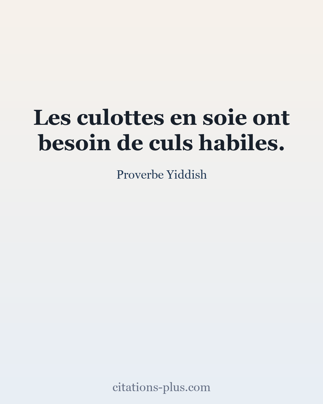 Carte Premium clair — Proverbe Yiddish