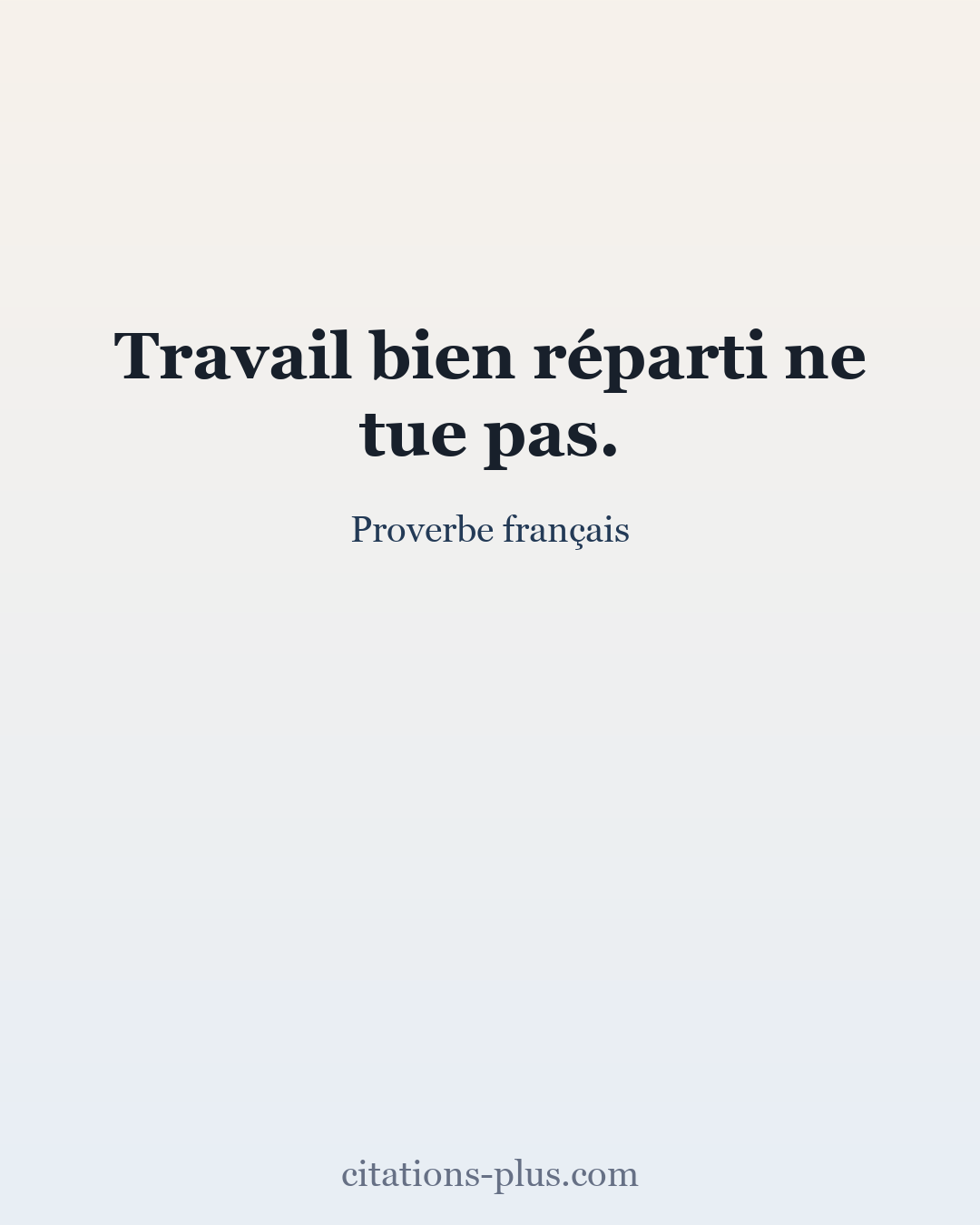 Carte Premium clair — Proverbe français
