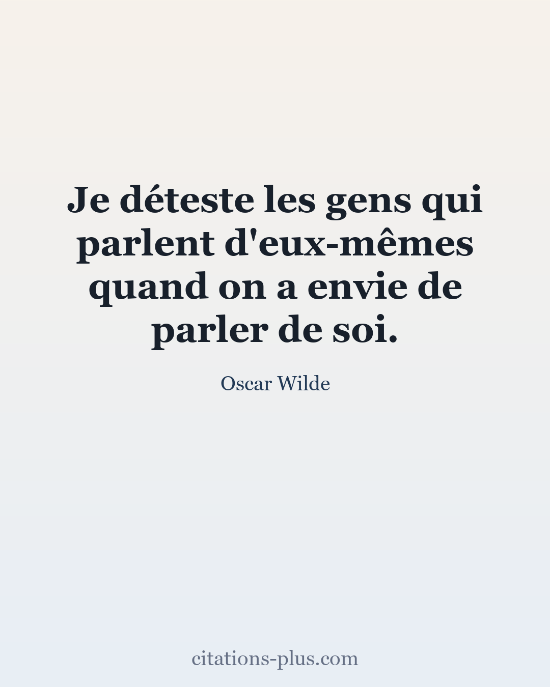 Carte Premium clair — Oscar Wilde