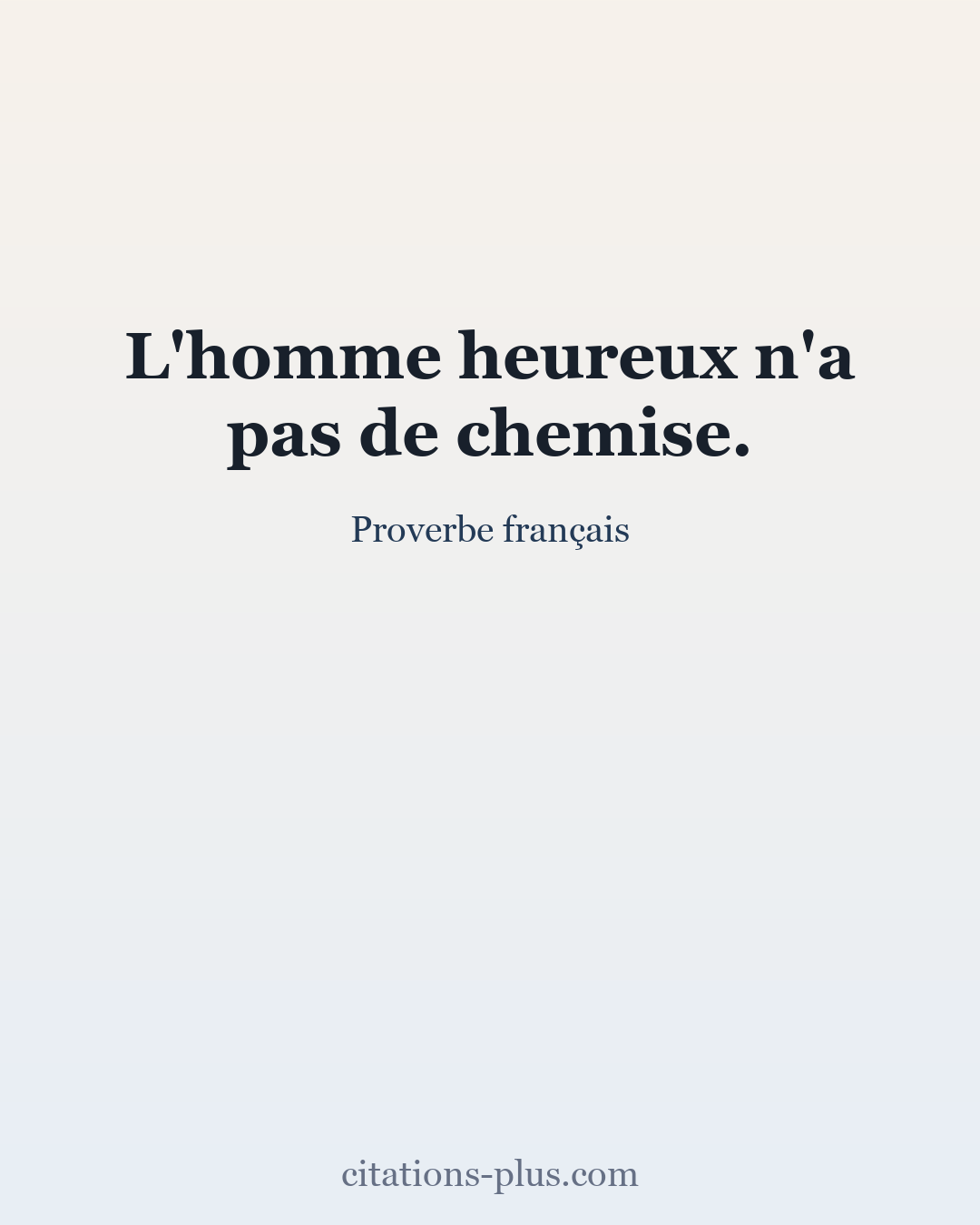 Carte Premium clair — Proverbe français