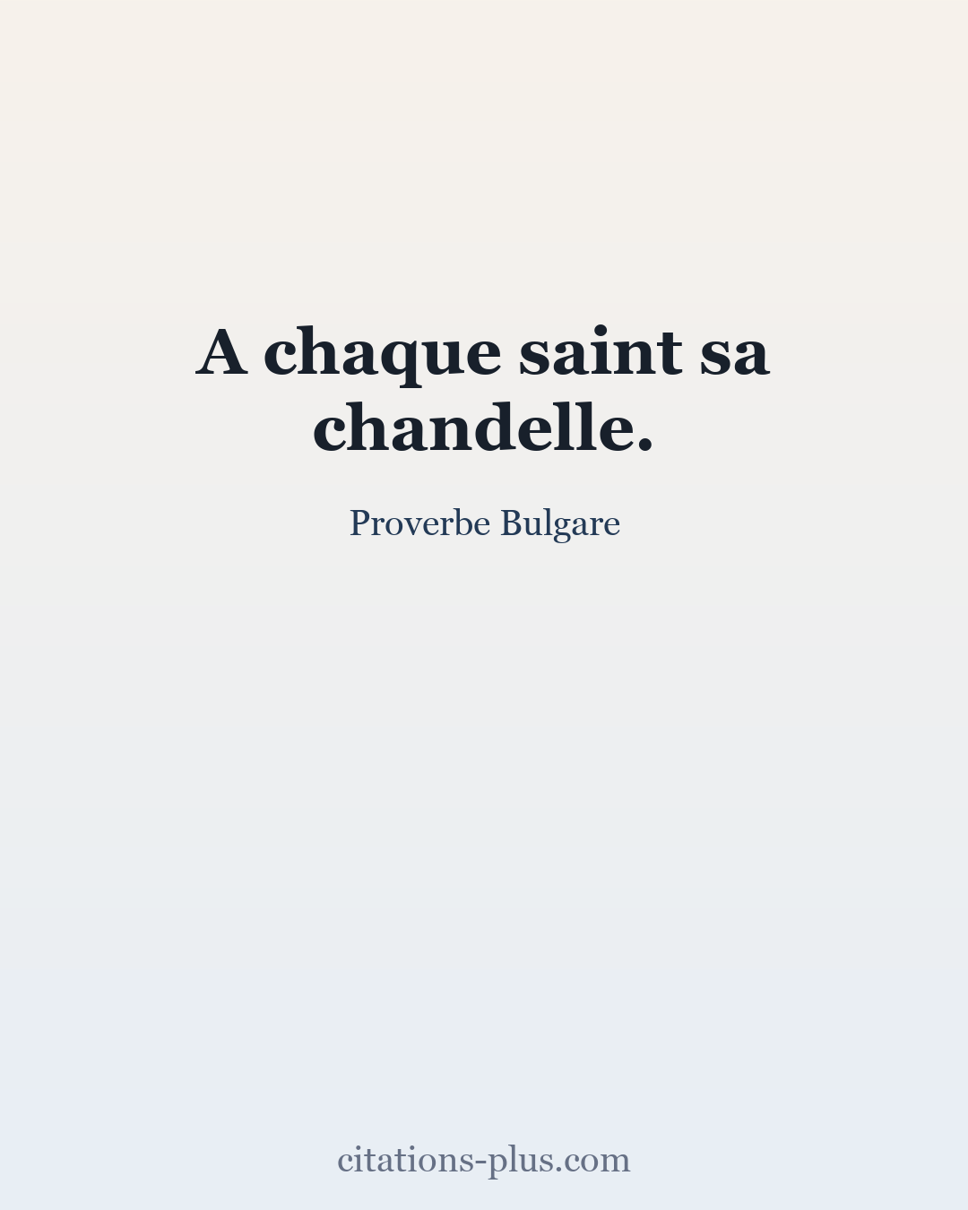 Carte Premium clair — Proverbe Bulgare
