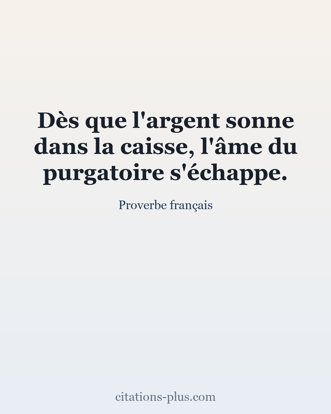 Carte Premium clair — Proverbe français