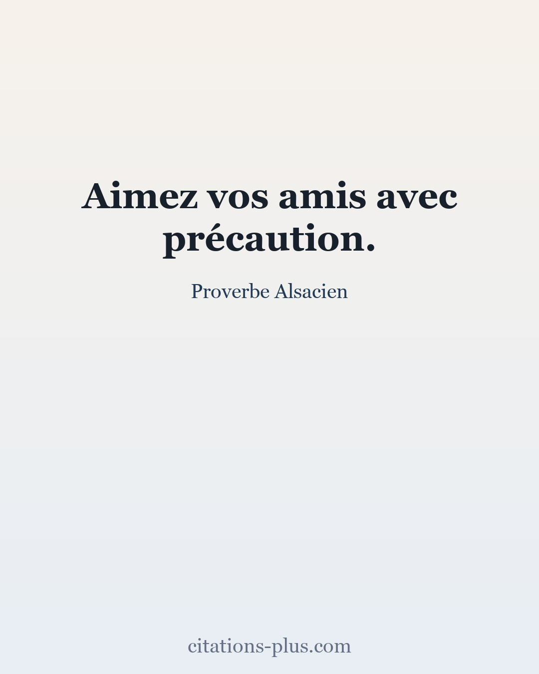 Carte Premium clair — Proverbe Alsacien