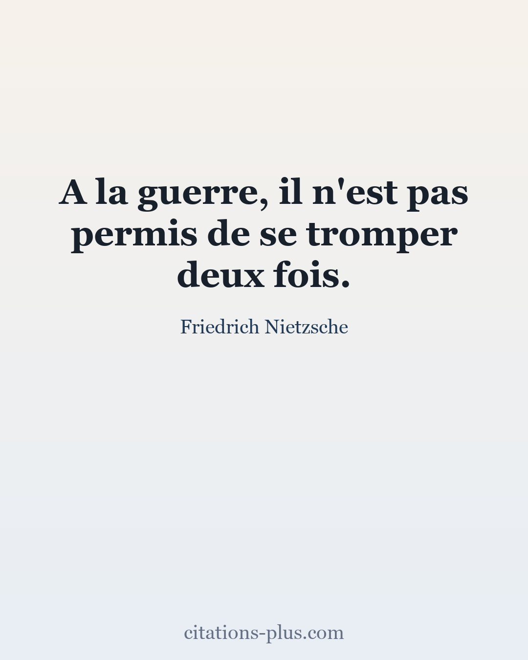 Carte Premium clair — Friedrich Nietzsche