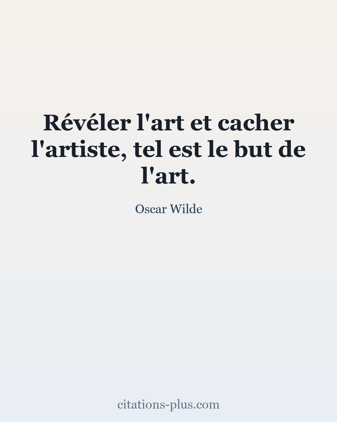 Carte Premium clair — Oscar Wilde