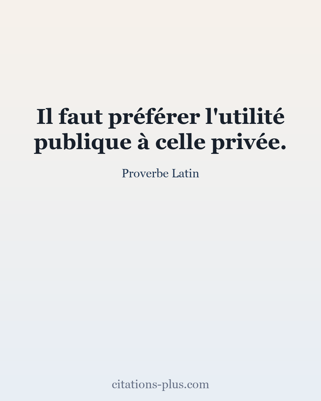 Carte Premium clair — Proverbe Latin