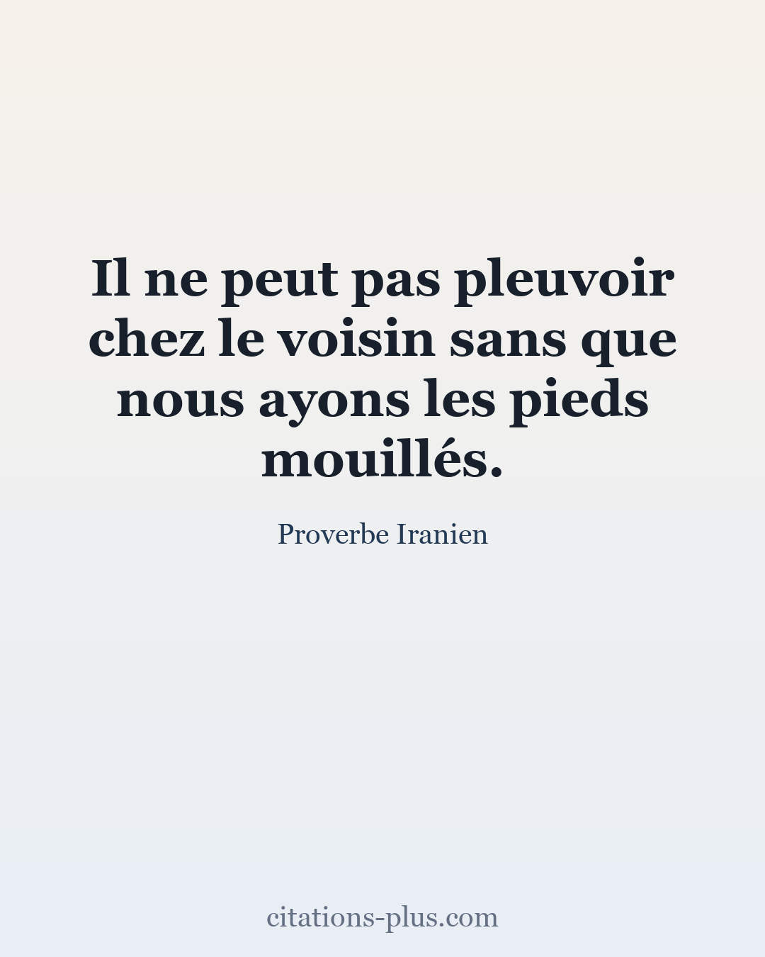 Carte Premium clair — Proverbe Iranien