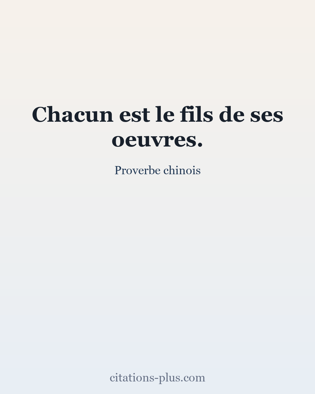 Carte Premium clair — Proverbe chinois