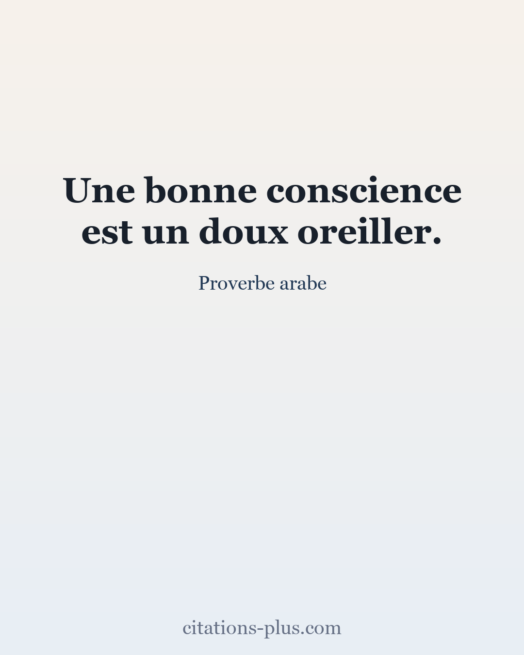 Carte Premium clair — Proverbe arabe