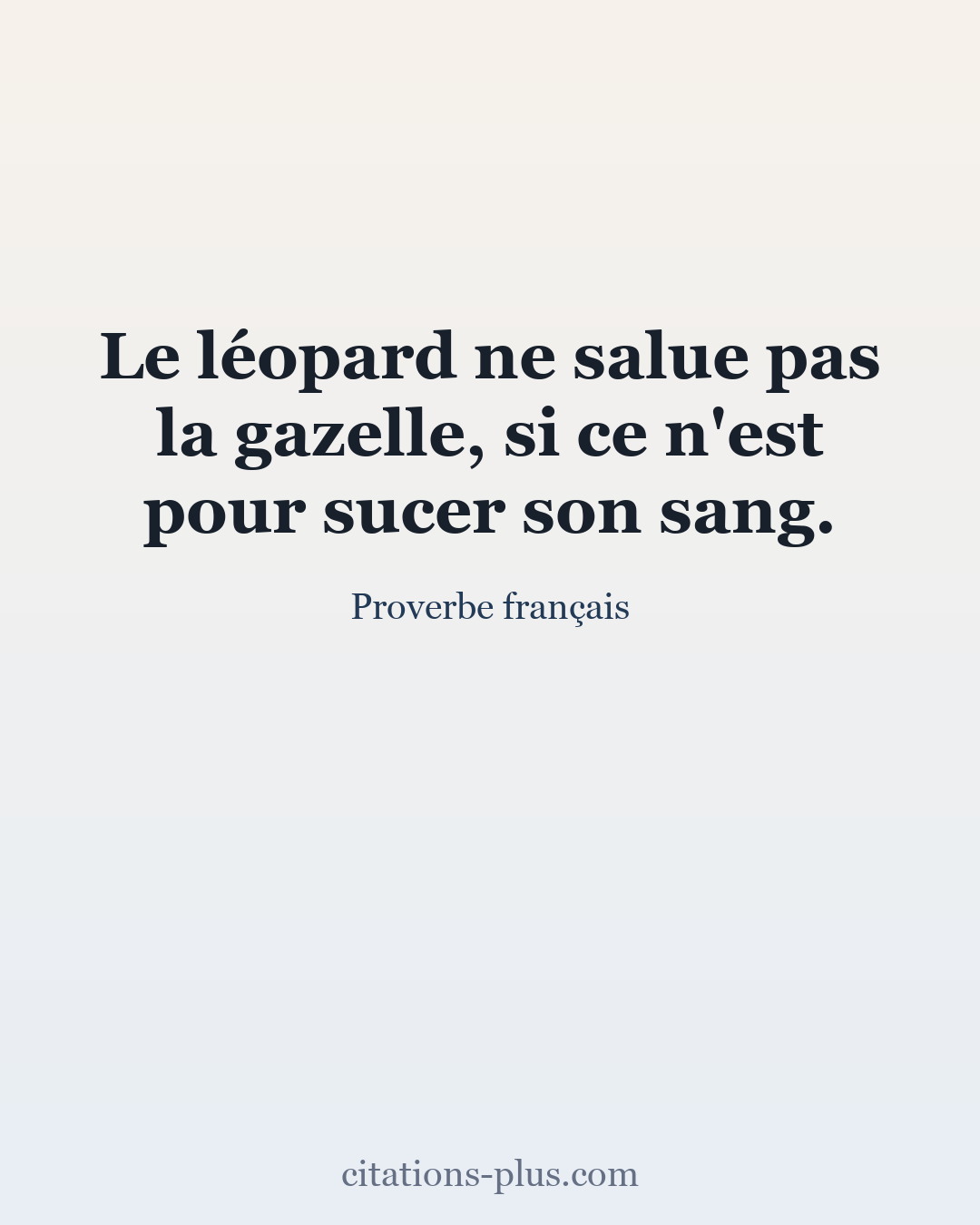 Carte Premium clair — Proverbe français