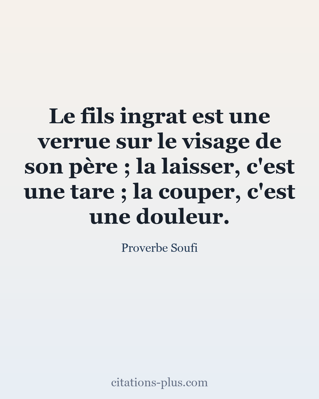 Carte Premium clair — Proverbe Soufi