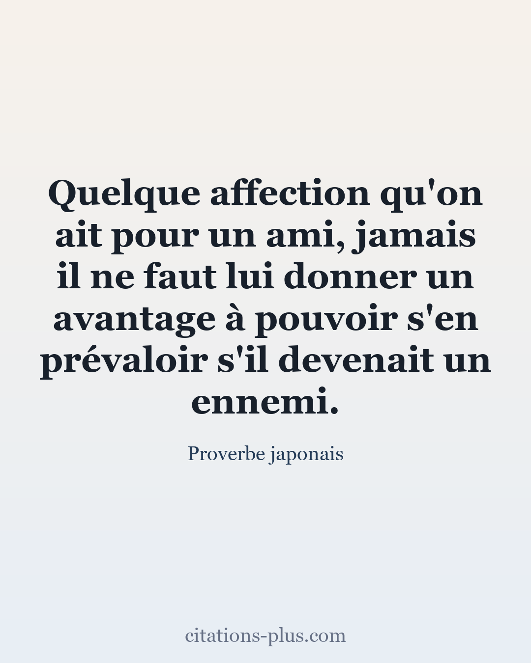 Carte Premium clair — Proverbe japonais