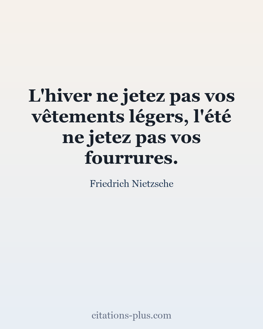 Carte Premium clair — Friedrich Nietzsche