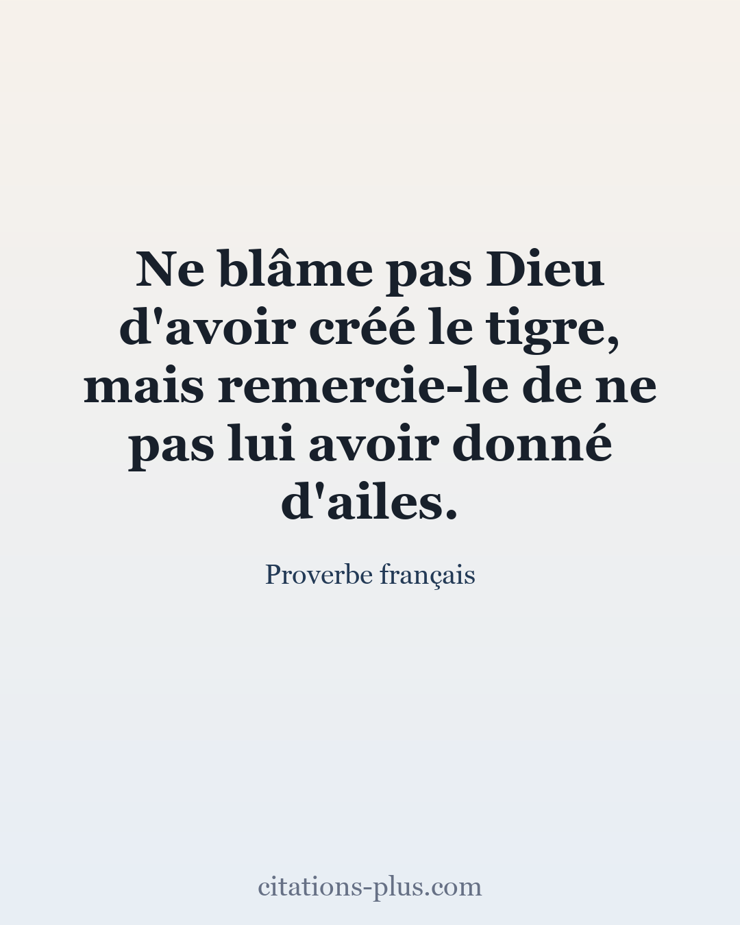 Carte Premium clair — Proverbe français