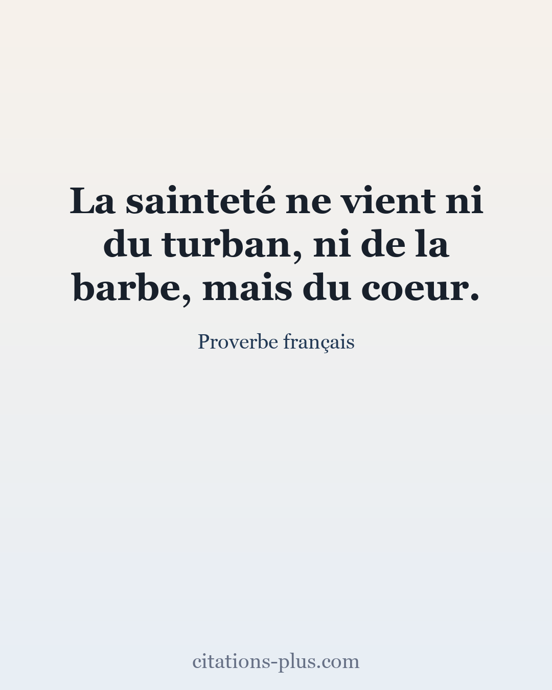 Carte Premium clair — Proverbe français