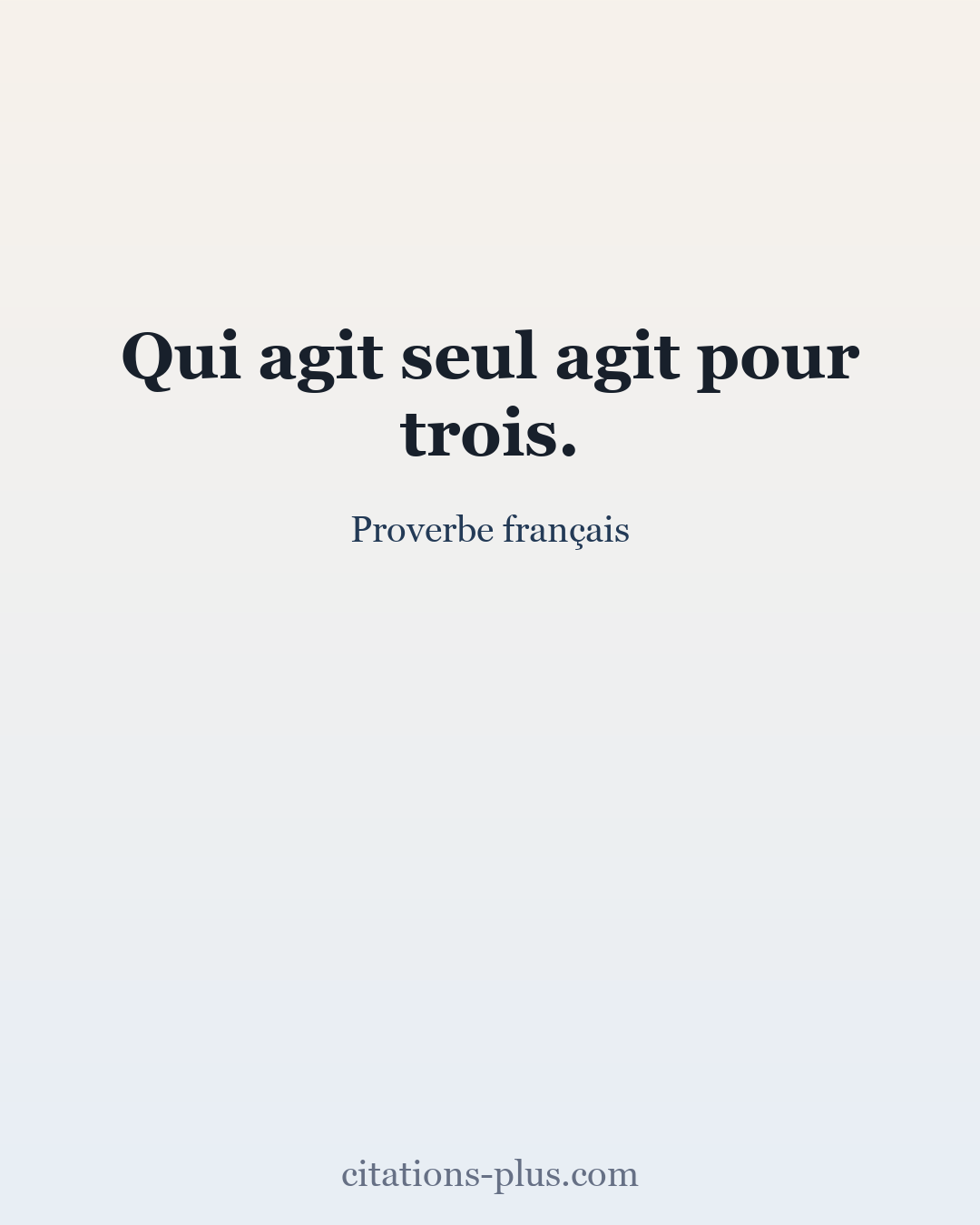 Carte Premium clair — Proverbe français